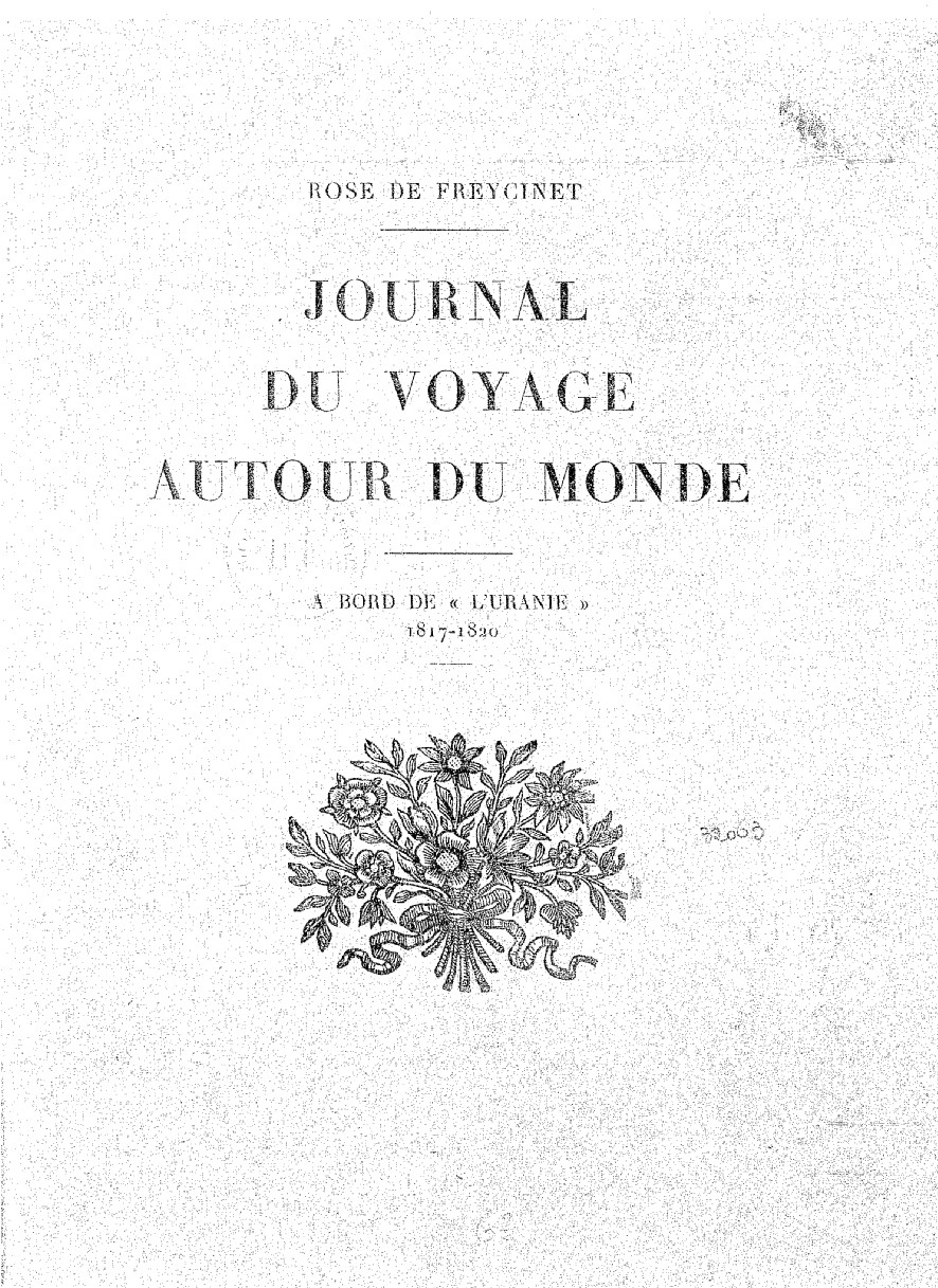 Title page of Rose de Freycinet’s published journal