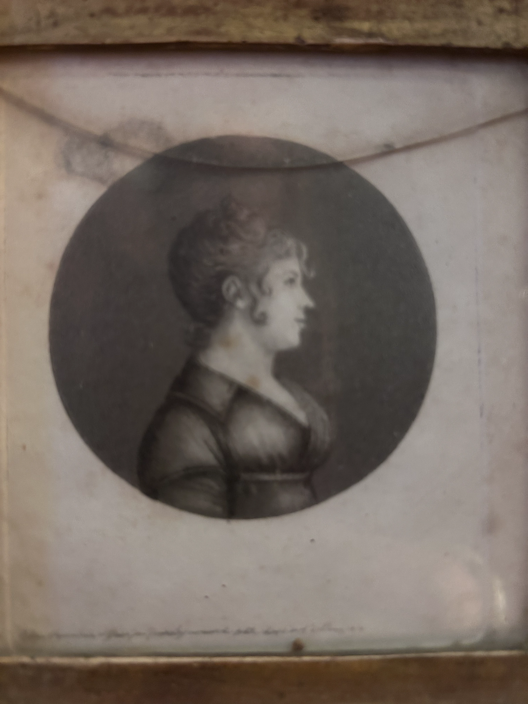 Historical profile portrait of a woman from the Freycinet family archives