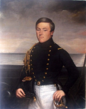 Painted portrait of a naval officer