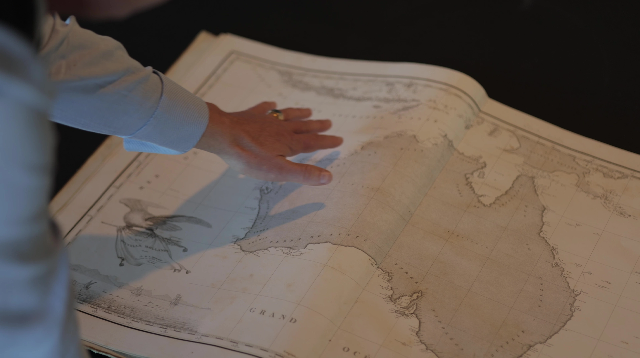 Historic map of New Holland associated with the Freycinet voyages